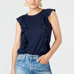 NWT J. Crew Ruffle Tank